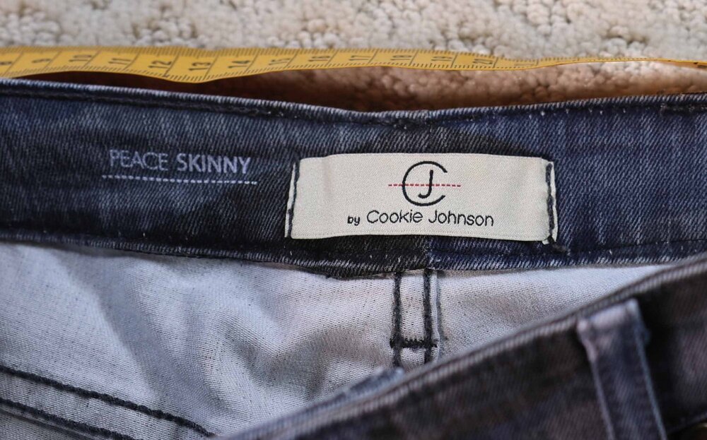 CJ by Cookie Johnson Peace Skinny Jeans Women's Blue Camo Camouflage USA Size 29 - Picture 5 of 10